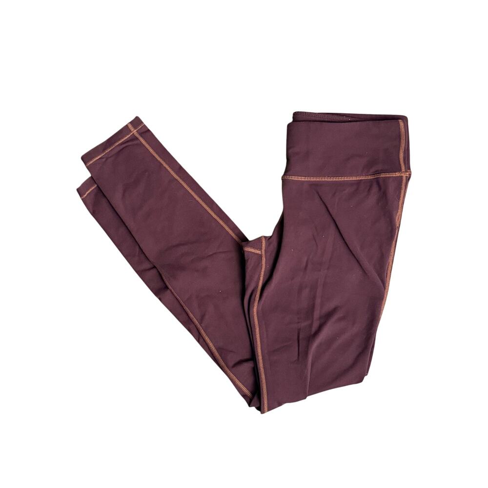 Prana Women’s 7/8 Length Purple Contrast Stitch Leggings Size Small